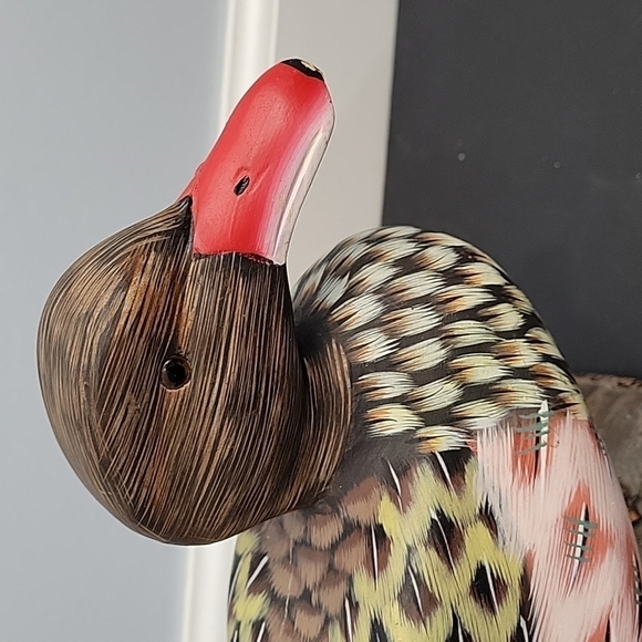 Wooden Duck Decoy Figurine Statue Painted - Picture 3 of 13